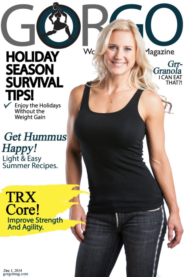 Female Fitness Trainer Julie Lohre on the cover of Gorgo Magazine for Women