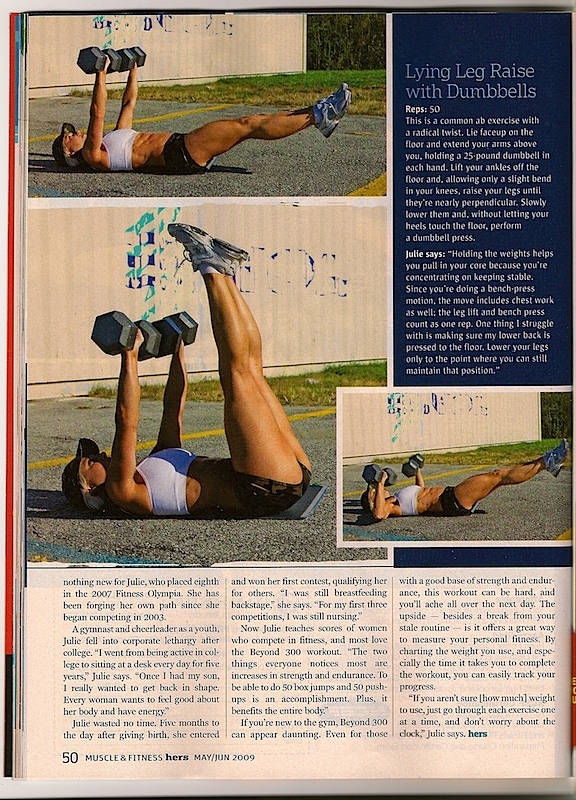 Julie Lohre in Muscle & Fitness Hers