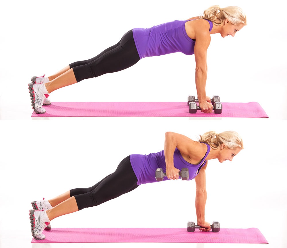Plank Position Rows