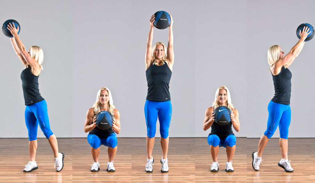 Multi Planar Exercise 3 Way Med Ball Squat Exercise