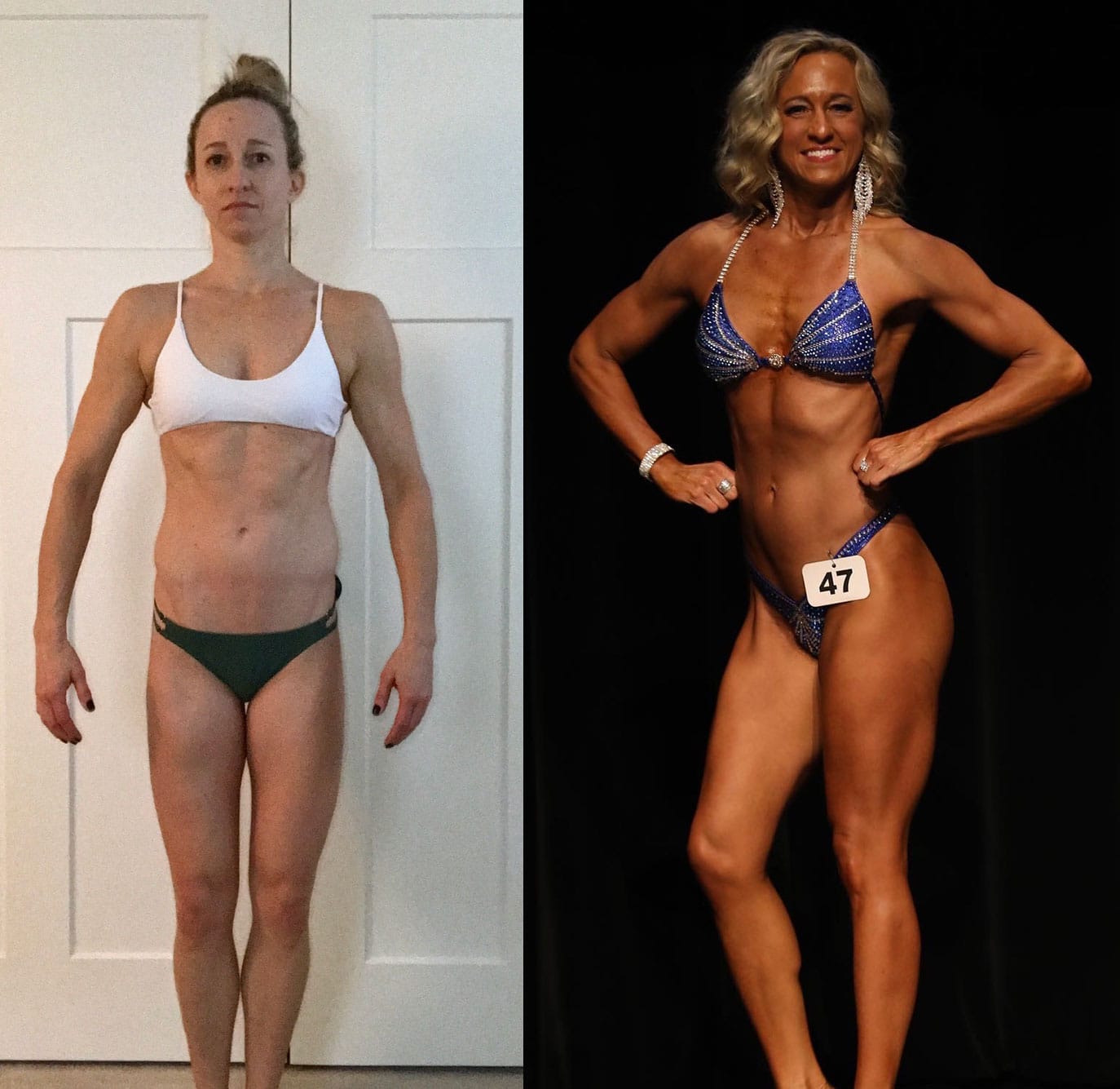 Masters Figure Competition Transformation at 40 years old 