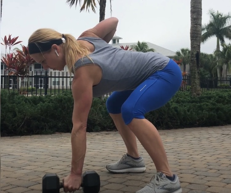 Gorilla Row Exercise with Dumbbell