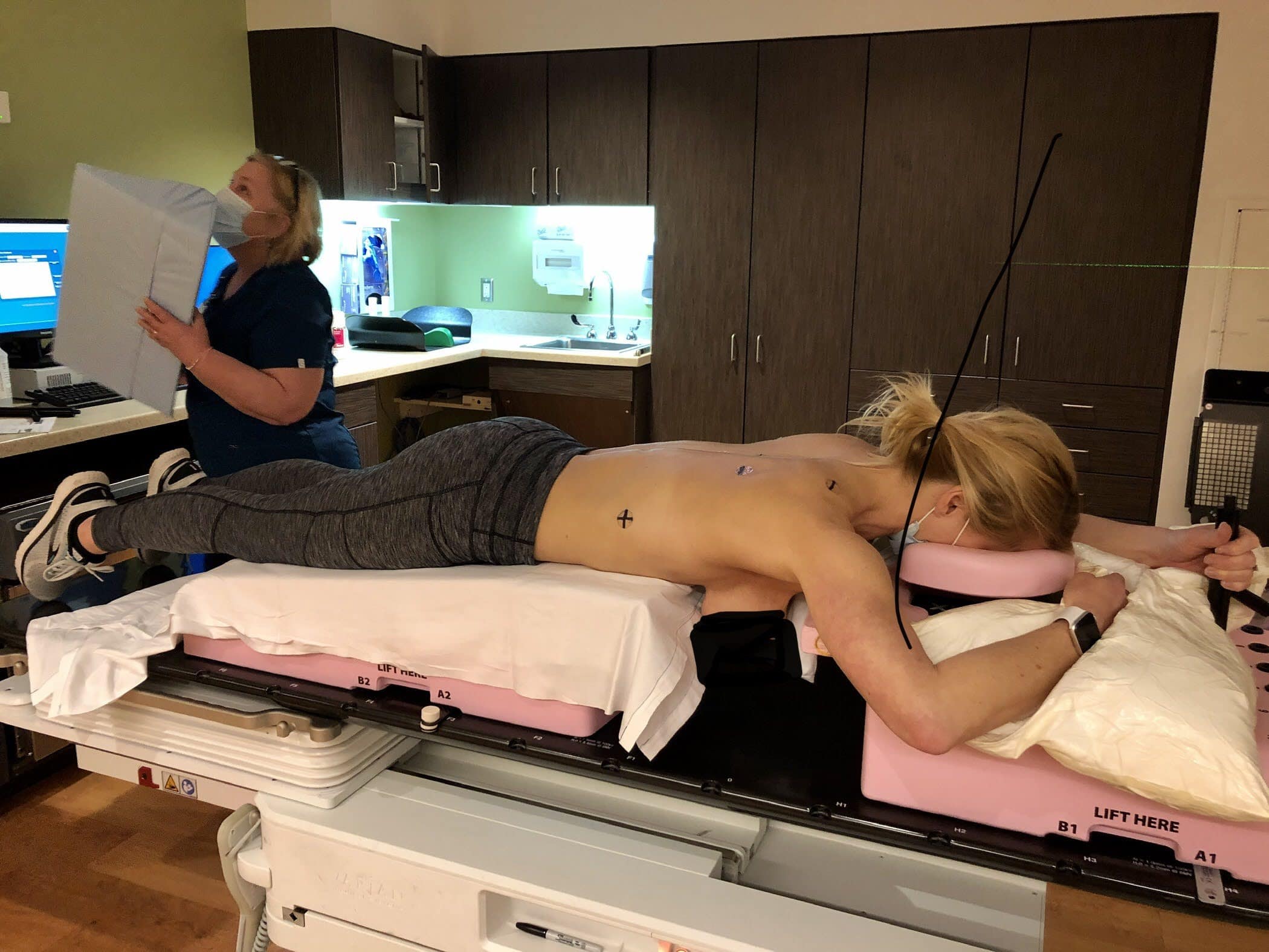 Breast Radiation Patient on Machine