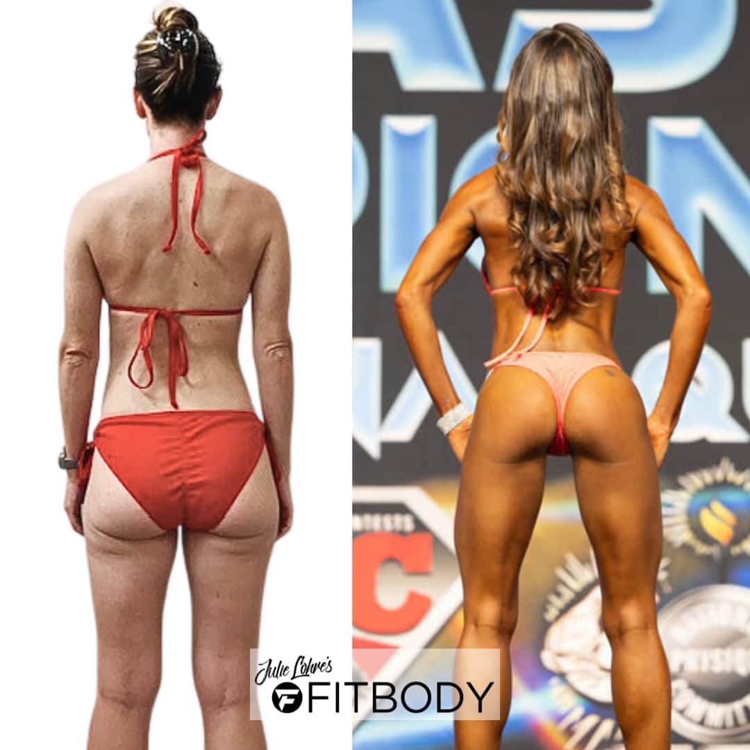 Novice Bikini Competitor Before & After Back Brandi Newland