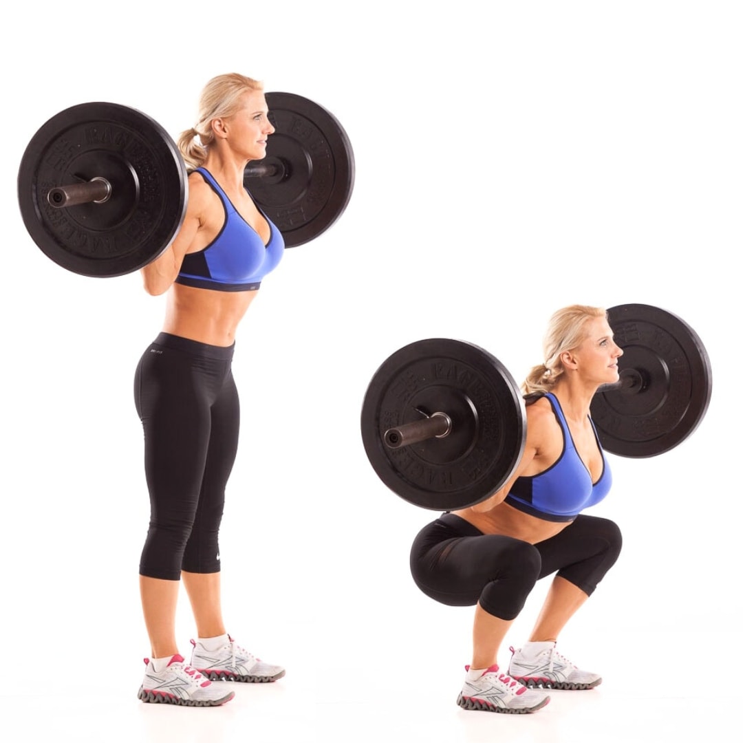 Back Squat Exercise with Barbell