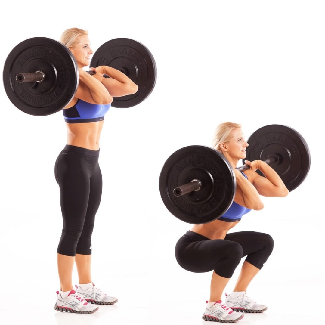 Front Squat Exercise with Barbell